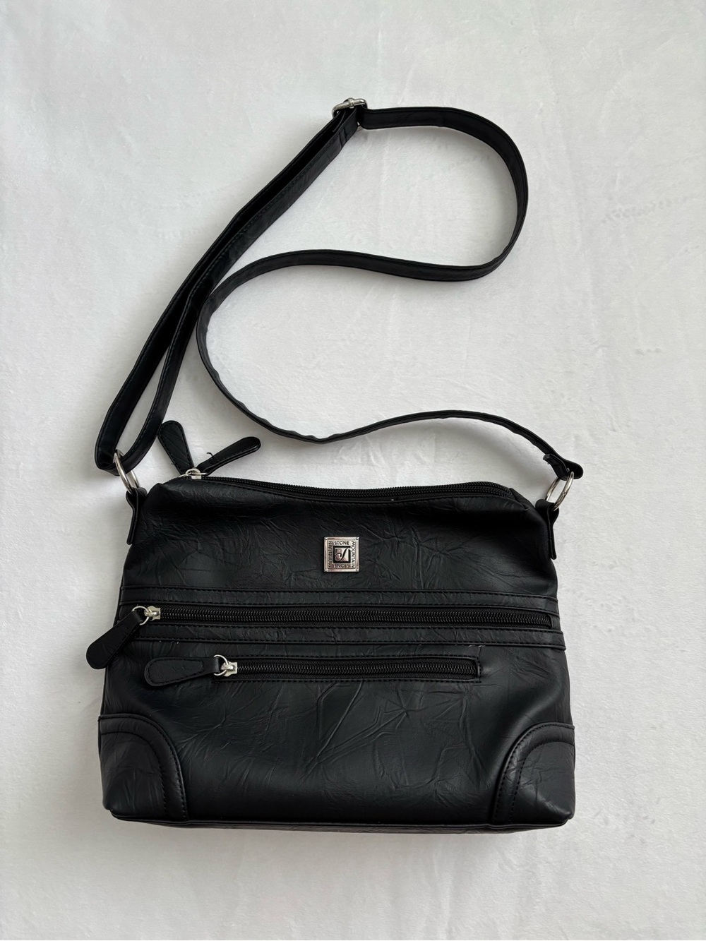 Stone Mountain Black Washed Irene Hobo Bag Crossbody
